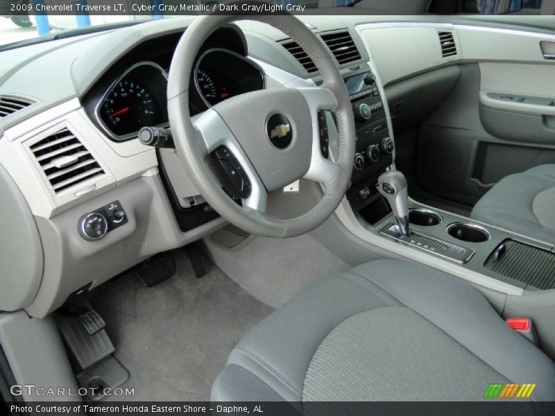 Cyber Gray Metallic / Dark Gray/Light Gray 2009 Chevrolet Traverse LT