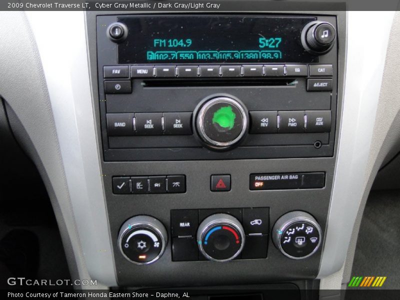 Cyber Gray Metallic / Dark Gray/Light Gray 2009 Chevrolet Traverse LT