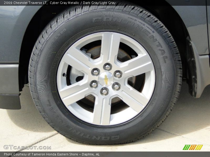 Cyber Gray Metallic / Dark Gray/Light Gray 2009 Chevrolet Traverse LT