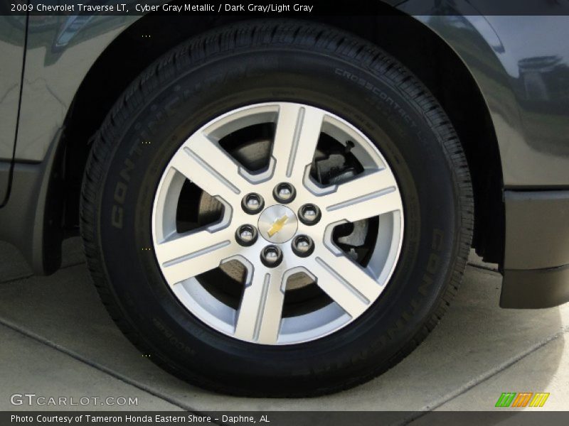 Cyber Gray Metallic / Dark Gray/Light Gray 2009 Chevrolet Traverse LT