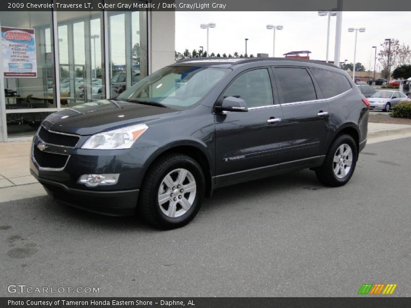 Cyber Gray Metallic / Dark Gray/Light Gray 2009 Chevrolet Traverse LT