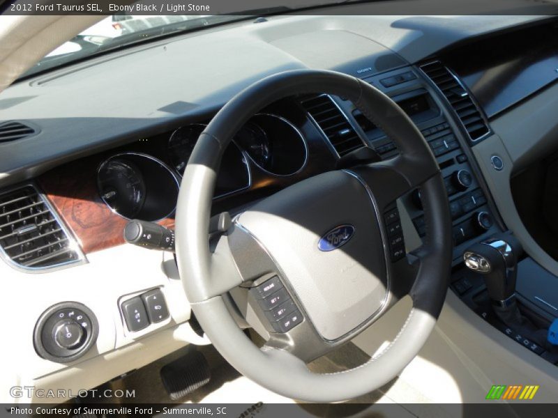 Ebony Black / Light Stone 2012 Ford Taurus SEL