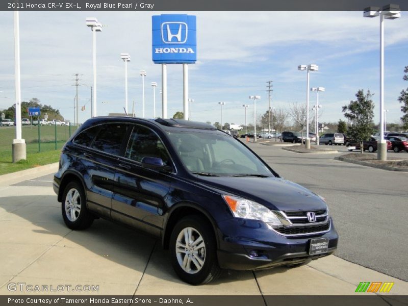 Royal Blue Pearl / Gray 2011 Honda CR-V EX-L