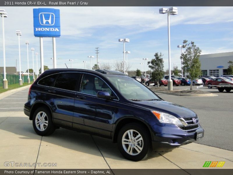 Royal Blue Pearl / Gray 2011 Honda CR-V EX-L
