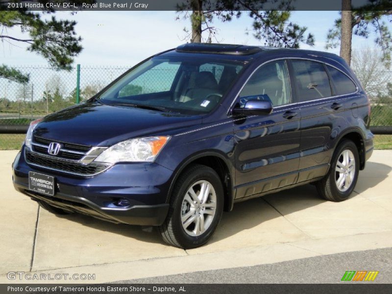Royal Blue Pearl / Gray 2011 Honda CR-V EX-L