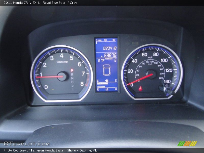 Royal Blue Pearl / Gray 2011 Honda CR-V EX-L