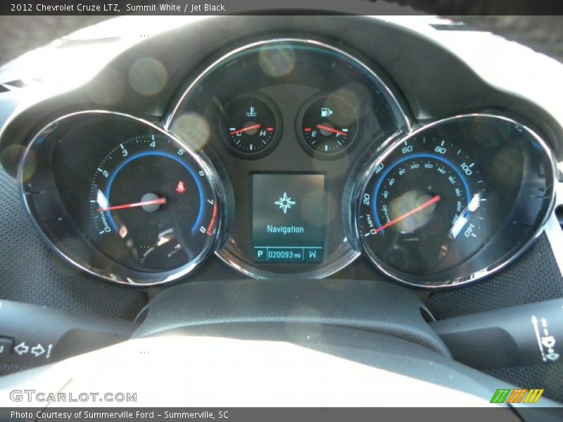 Summit White / Jet Black 2012 Chevrolet Cruze LTZ
