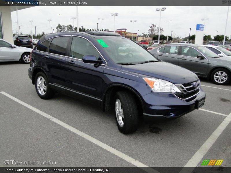 Royal Blue Pearl / Gray 2011 Honda CR-V EX-L