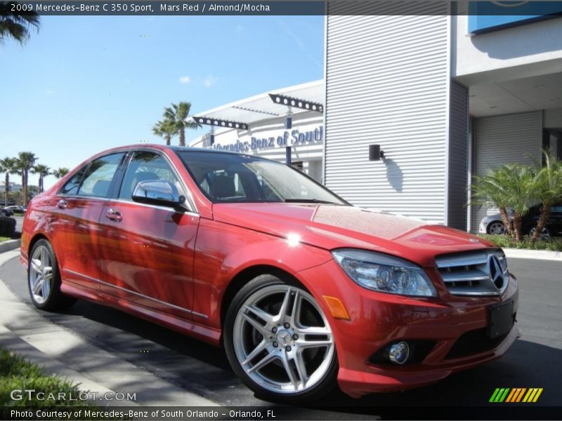 Mars Red / Almond/Mocha 2009 Mercedes-Benz C 350 Sport