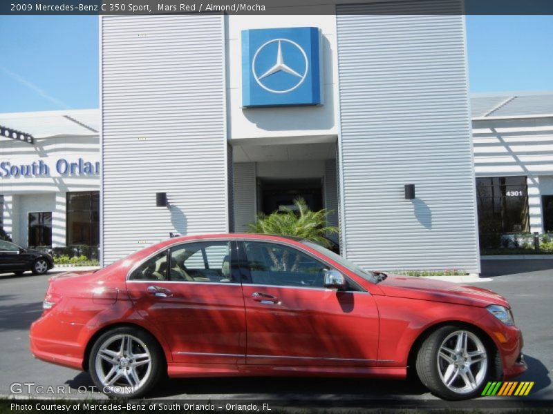 Mars Red / Almond/Mocha 2009 Mercedes-Benz C 350 Sport