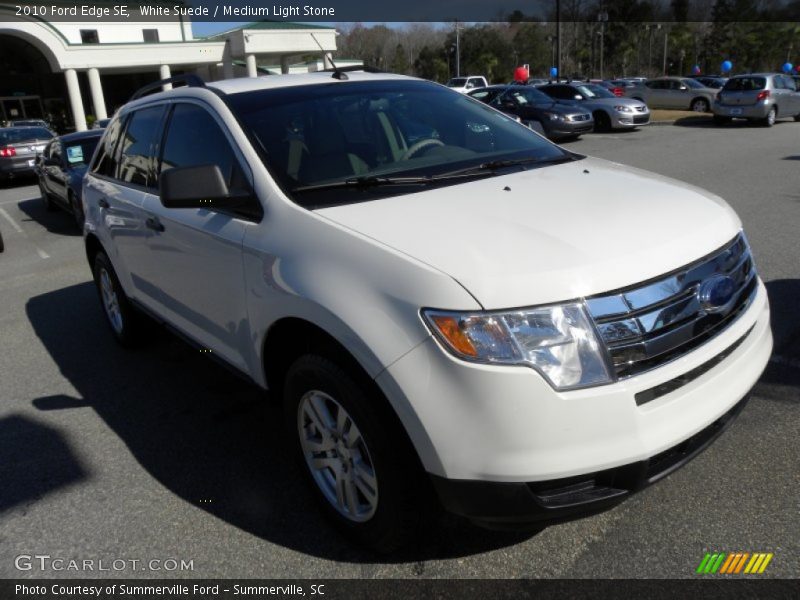 White Suede / Medium Light Stone 2010 Ford Edge SE