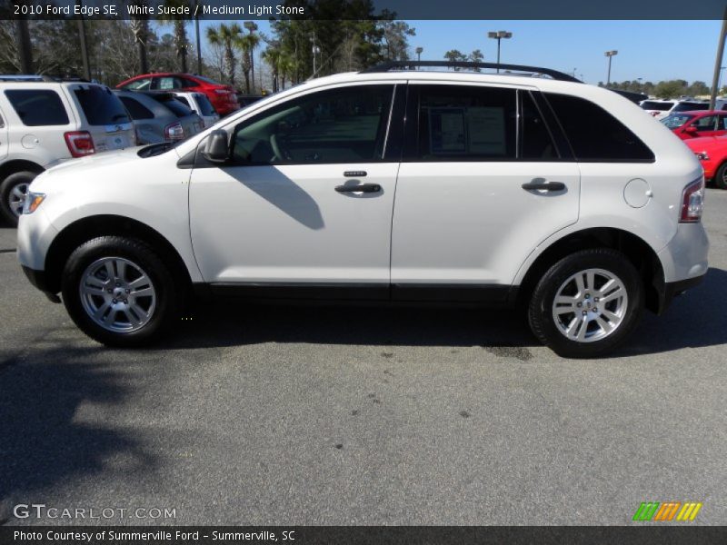 White Suede / Medium Light Stone 2010 Ford Edge SE