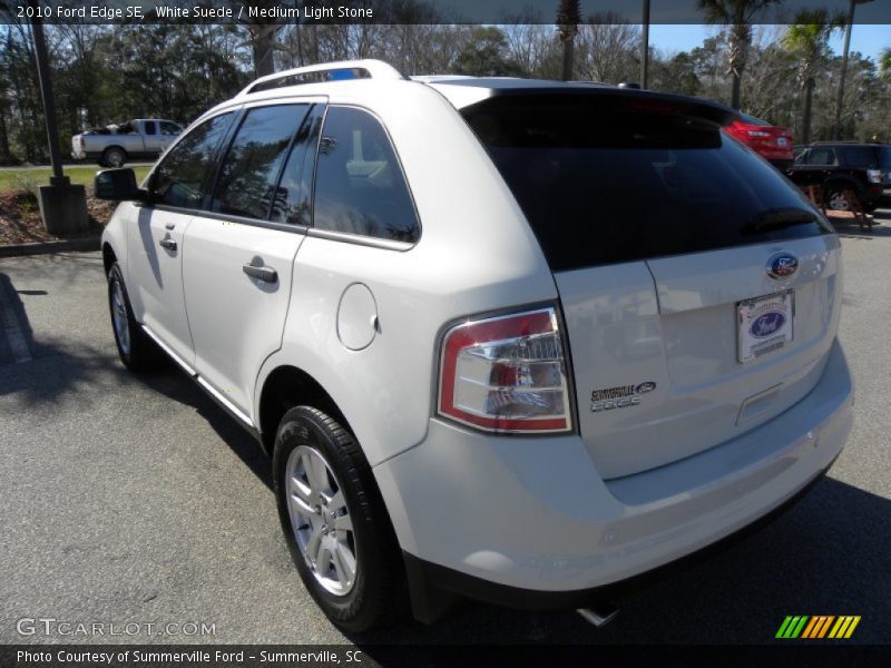 White Suede / Medium Light Stone 2010 Ford Edge SE