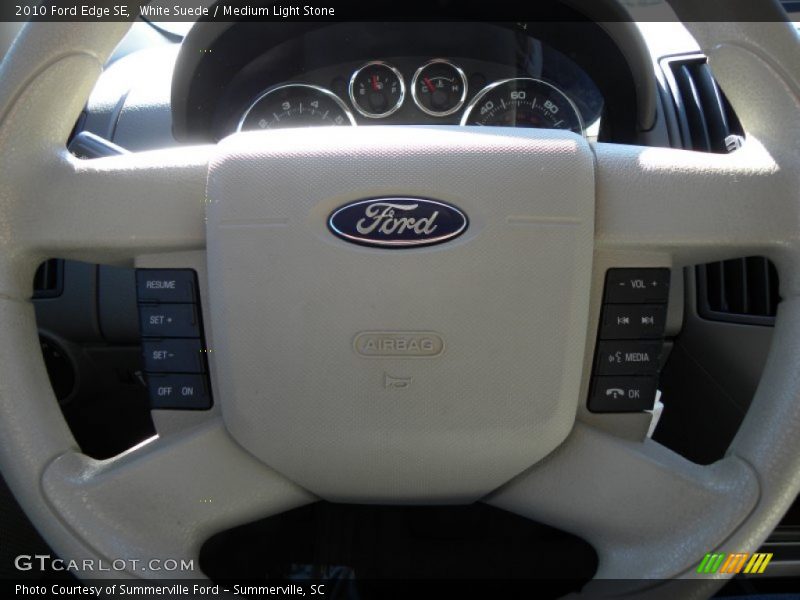 White Suede / Medium Light Stone 2010 Ford Edge SE