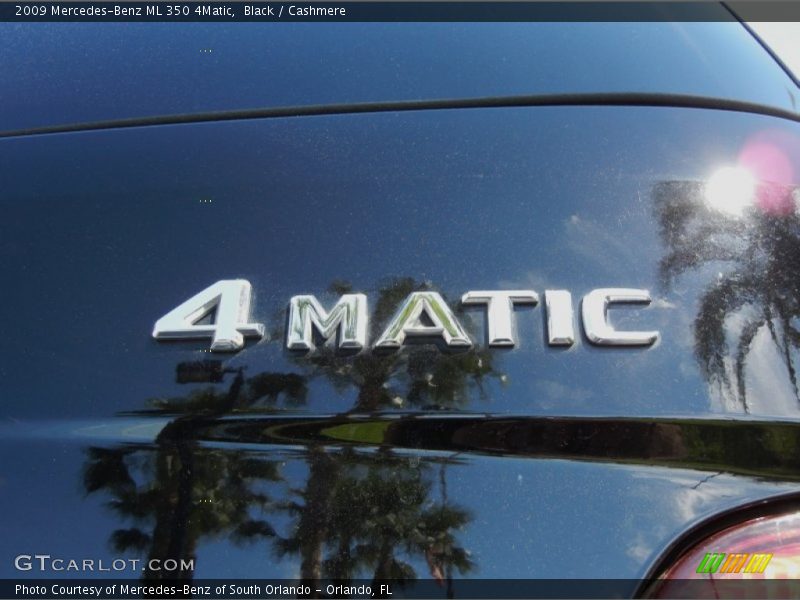 Black / Cashmere 2009 Mercedes-Benz ML 350 4Matic
