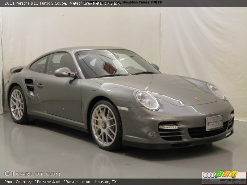 Meteor Grey Metallic / Black 2011 Porsche 911 Turbo S Coupe
