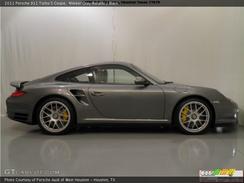 Meteor Grey Metallic / Black 2011 Porsche 911 Turbo S Coupe