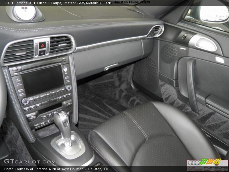 Meteor Grey Metallic / Black 2011 Porsche 911 Turbo S Coupe