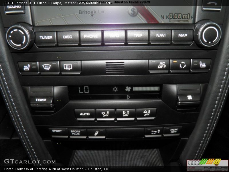 Meteor Grey Metallic / Black 2011 Porsche 911 Turbo S Coupe