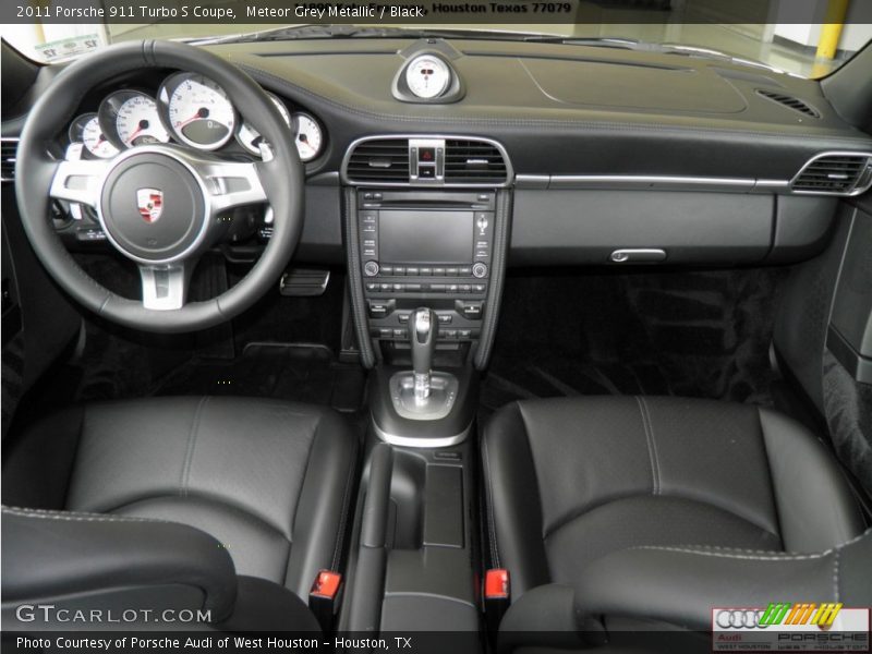 Meteor Grey Metallic / Black 2011 Porsche 911 Turbo S Coupe