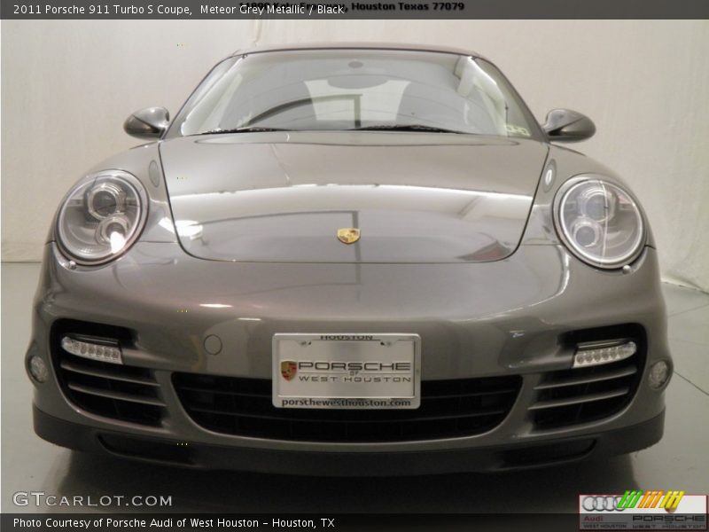 Meteor Grey Metallic / Black 2011 Porsche 911 Turbo S Coupe