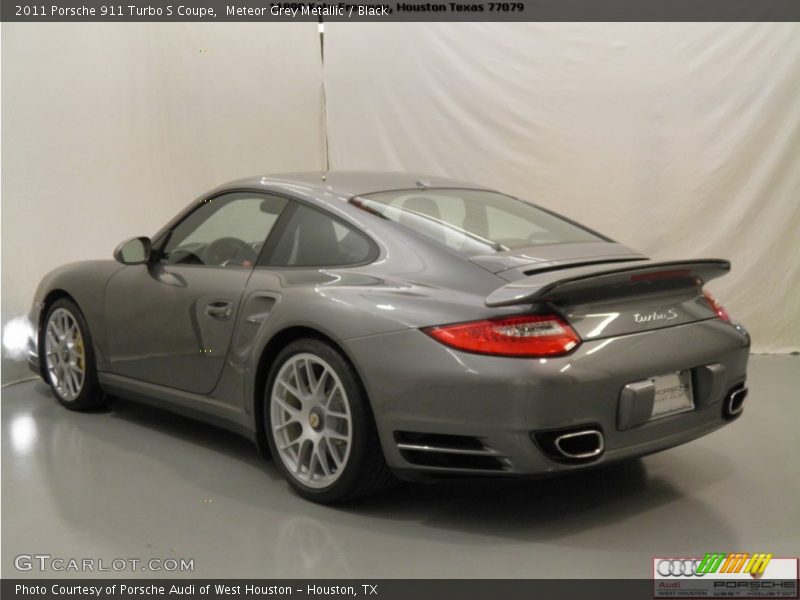 Meteor Grey Metallic / Black 2011 Porsche 911 Turbo S Coupe