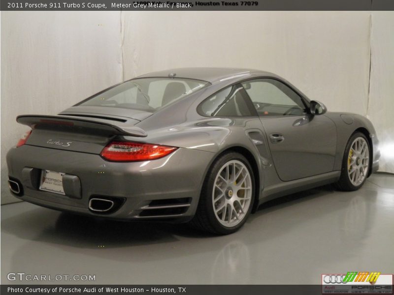 Meteor Grey Metallic / Black 2011 Porsche 911 Turbo S Coupe