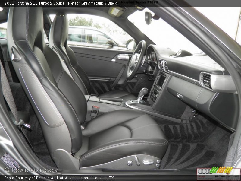 Meteor Grey Metallic / Black 2011 Porsche 911 Turbo S Coupe
