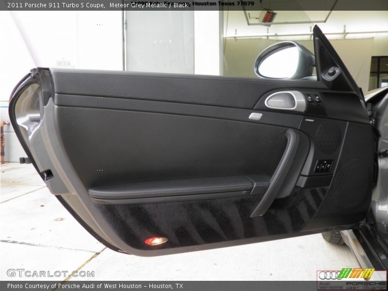 Meteor Grey Metallic / Black 2011 Porsche 911 Turbo S Coupe