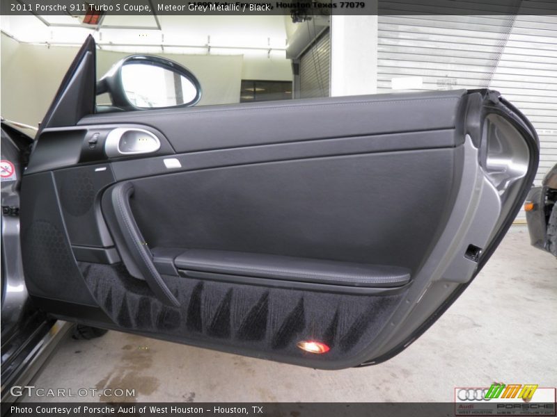Meteor Grey Metallic / Black 2011 Porsche 911 Turbo S Coupe