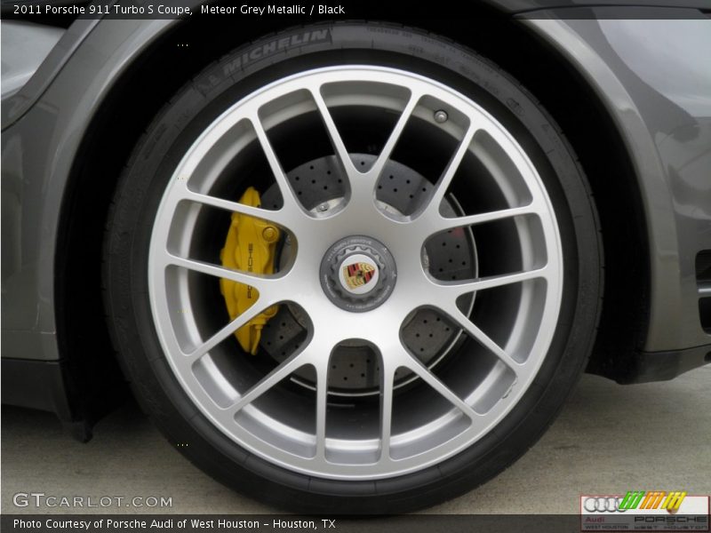 Meteor Grey Metallic / Black 2011 Porsche 911 Turbo S Coupe