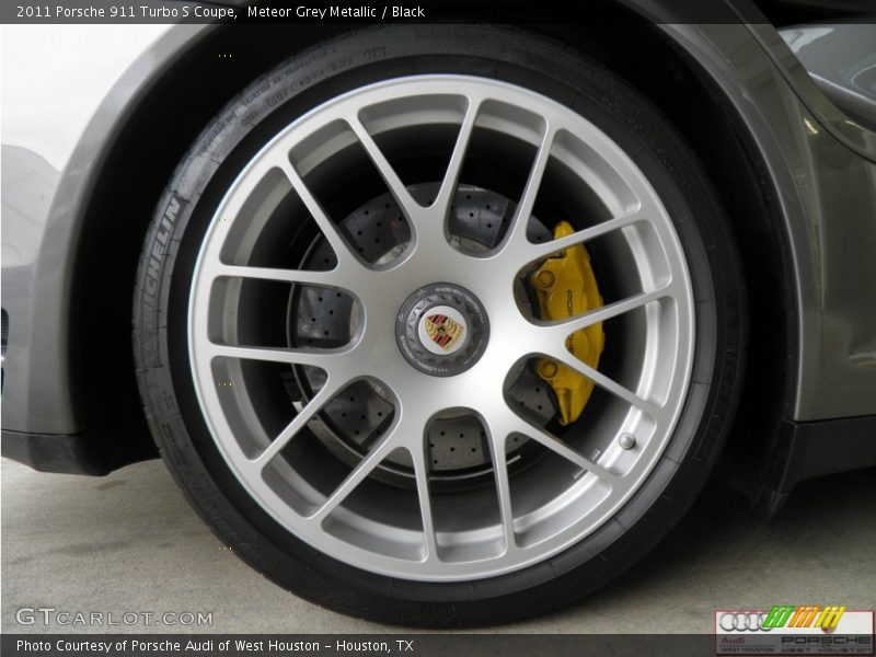 Meteor Grey Metallic / Black 2011 Porsche 911 Turbo S Coupe