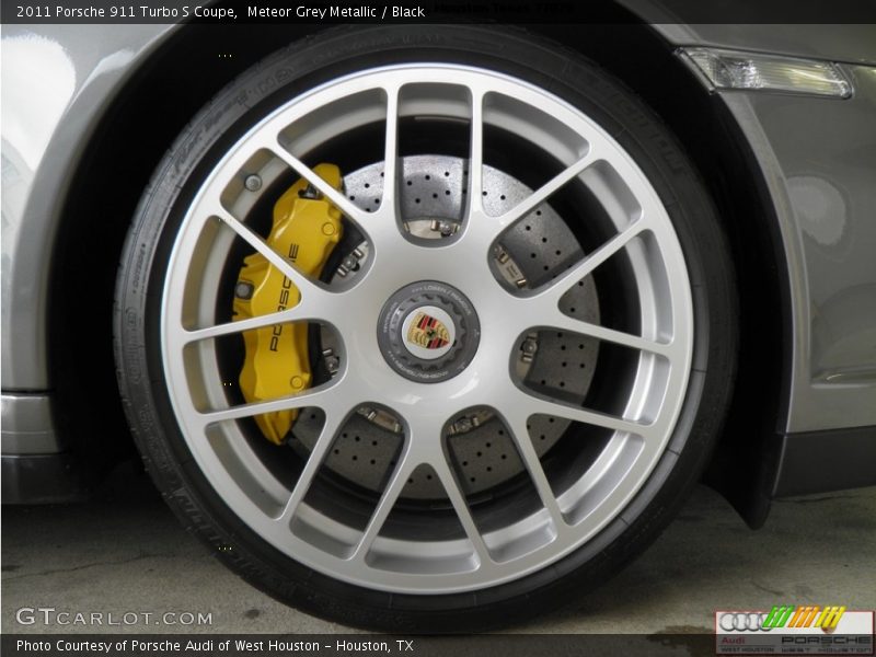Meteor Grey Metallic / Black 2011 Porsche 911 Turbo S Coupe