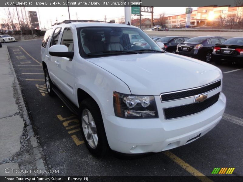 Summit White / Dark Titanium/Light Titanium 2007 Chevrolet Tahoe LTZ 4x4