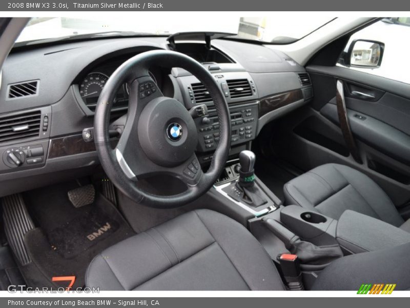 Titanium Silver Metallic / Black 2008 BMW X3 3.0si