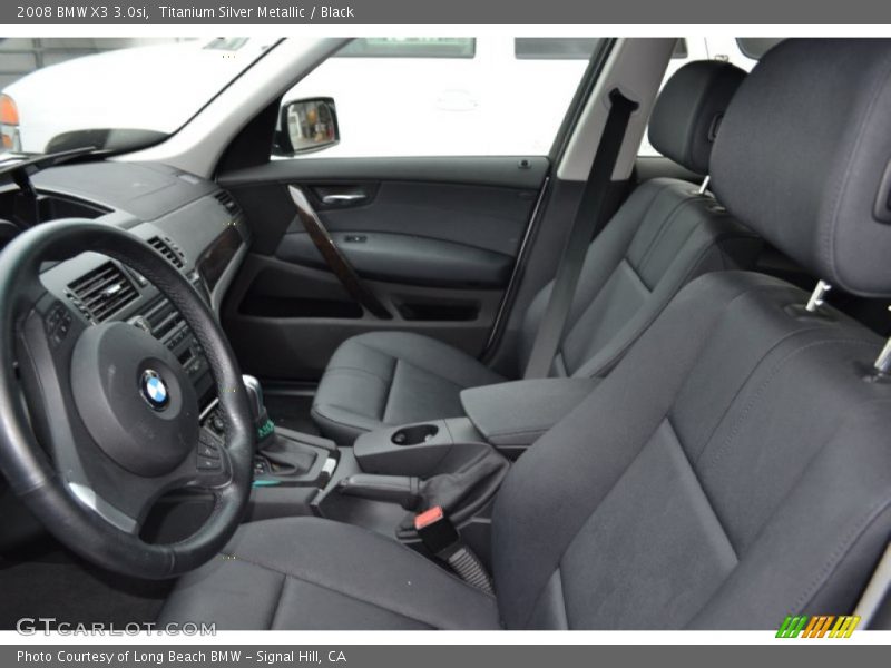 Titanium Silver Metallic / Black 2008 BMW X3 3.0si
