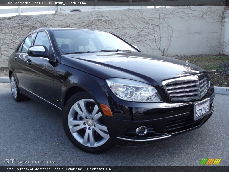 Black / Black 2009 Mercedes-Benz C 300 Luxury