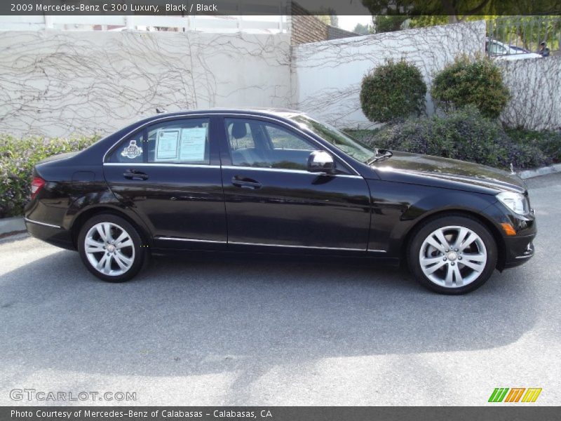 Black / Black 2009 Mercedes-Benz C 300 Luxury