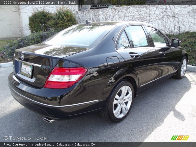Black / Black 2009 Mercedes-Benz C 300 Luxury