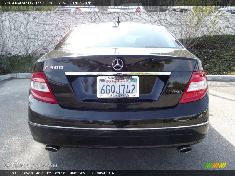 Black / Black 2009 Mercedes-Benz C 300 Luxury