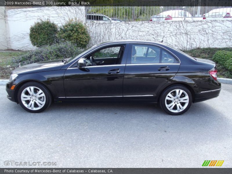 Black / Black 2009 Mercedes-Benz C 300 Luxury