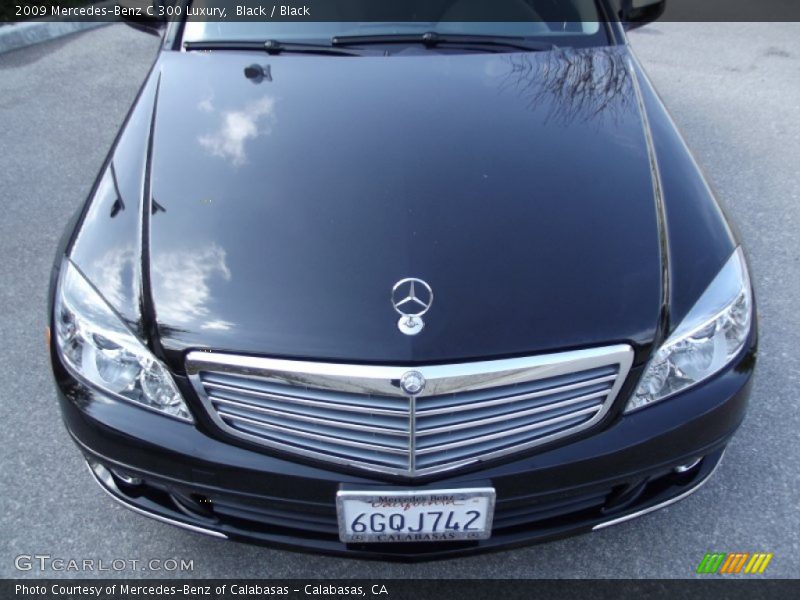 Black / Black 2009 Mercedes-Benz C 300 Luxury