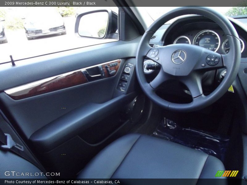 Black / Black 2009 Mercedes-Benz C 300 Luxury