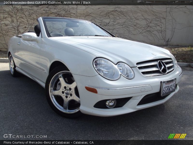 Arctic White / Black 2009 Mercedes-Benz CLK 350 Cabriolet