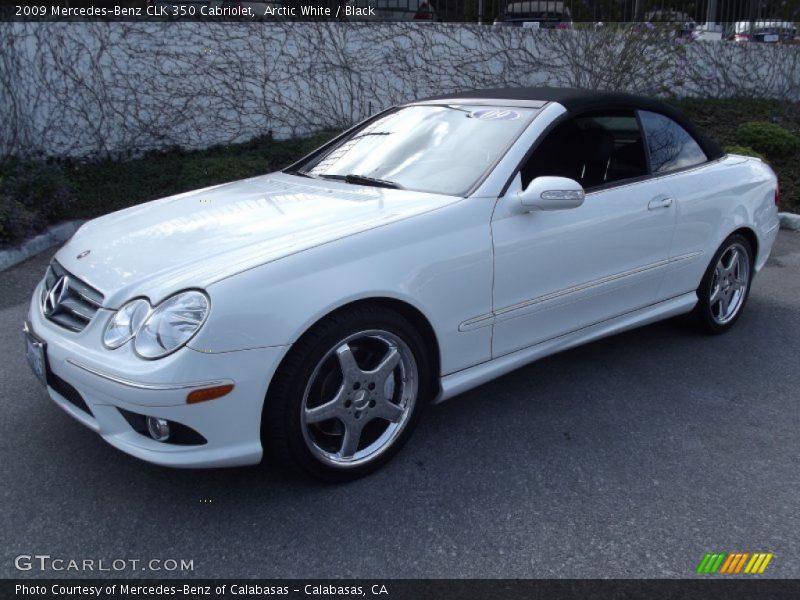 Arctic White / Black 2009 Mercedes-Benz CLK 350 Cabriolet