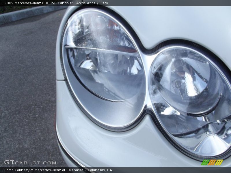 Arctic White / Black 2009 Mercedes-Benz CLK 350 Cabriolet