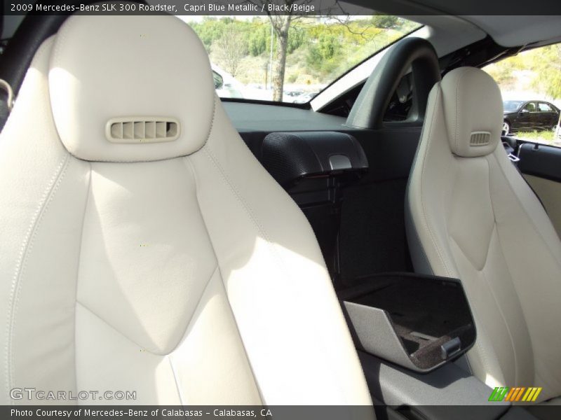 Capri Blue Metallic / Black/Beige 2009 Mercedes-Benz SLK 300 Roadster