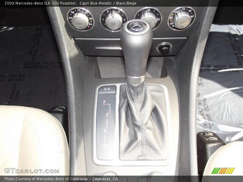 Capri Blue Metallic / Black/Beige 2009 Mercedes-Benz SLK 300 Roadster