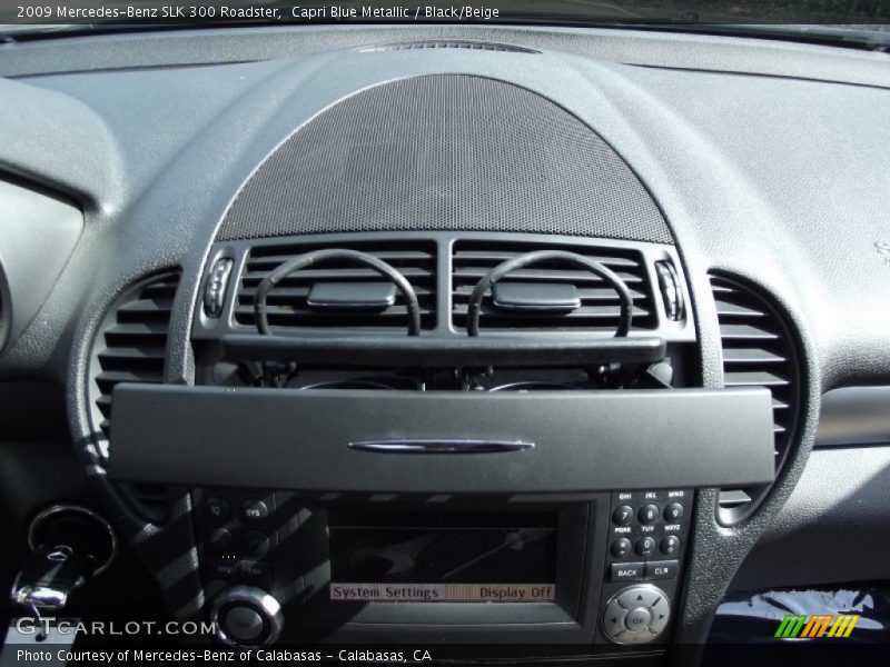 Capri Blue Metallic / Black/Beige 2009 Mercedes-Benz SLK 300 Roadster