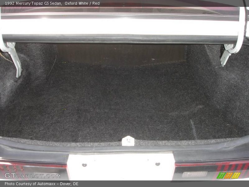 Oxford White / Red 1992 Mercury Topaz GS Sedan